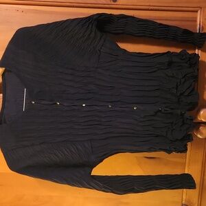 Elegant Black Textured Blouse